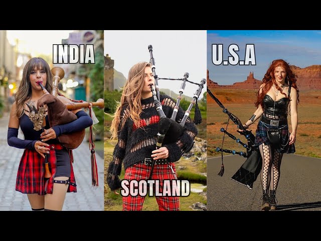 Thunderstruck + It's a Long Way to the Top | AC/DC Bagpipe Cover - Goddesses of Bagpipes