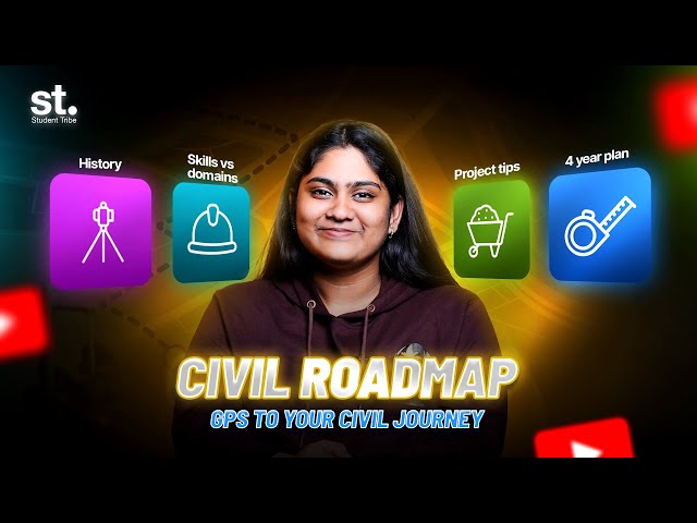CIVIL 4 year Roadmap | Complete CIVIL Guide | Roadmap | Skills | Engineering | Student Tribe