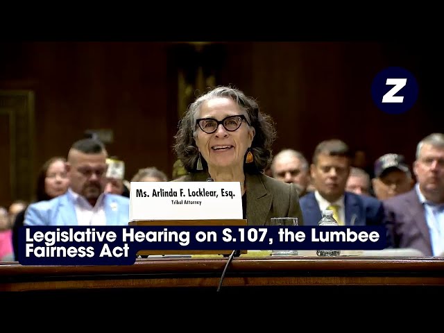 Arlinda Locklear: S.107, the Lumbee Fairness Act