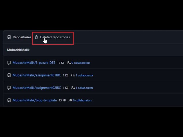 How to restore/recover deleted GitHub repositories?