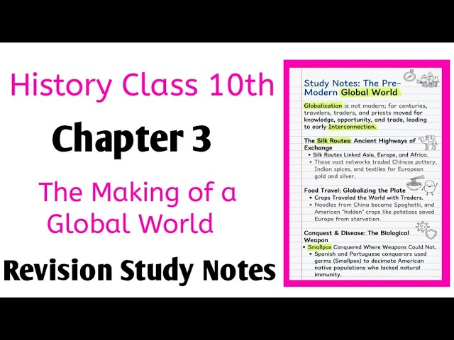 The Making of a Global World | History Class 10th | Revision Study Notes 
