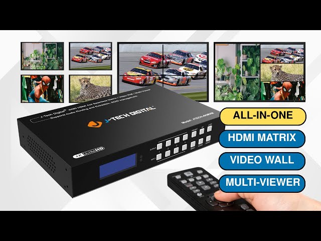 4K 60Hz 4x4 HDMI Matrix, Video Wall Controller, Multi-viewer All-In-One!