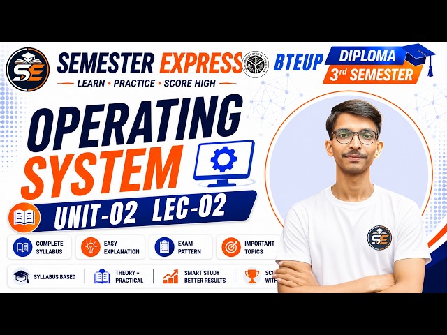 🔴 LIVE | Operating System | Unit 2 Lecture 2 | CPU Scheduling | BTEUP Diploma 3rd Semester