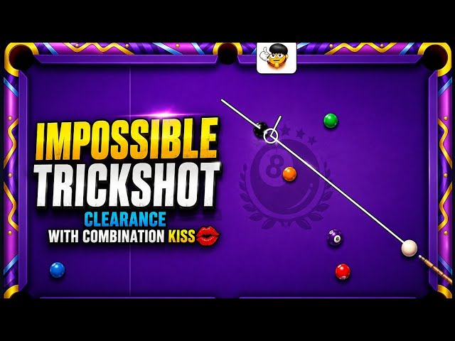 IMPOSSIBLE Trickshot! 😱🔥 Clearance with Combination KISS 🎱🔥 #VellaGame #8ballpool #trickshots #gam 