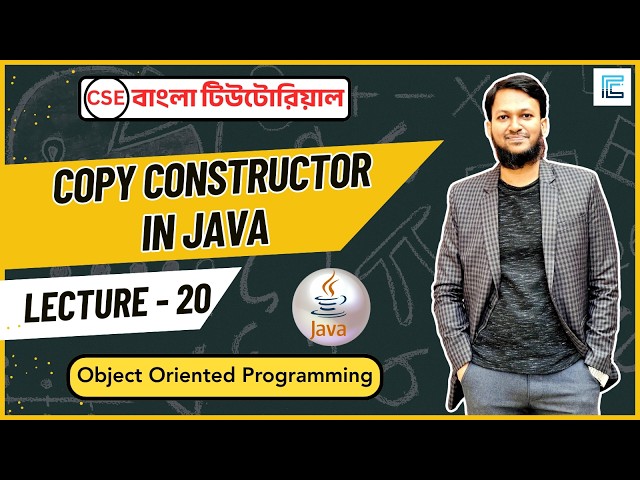 Lec-20: Copy Constructor in Java | Object Oriented Programming #constructor