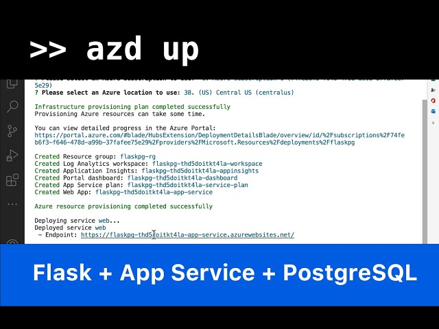 Deploying a Flask app to Azure with azd