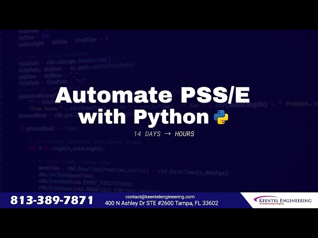 Automate PSS/E With Python — Cut Study Time From Weeks to Hours