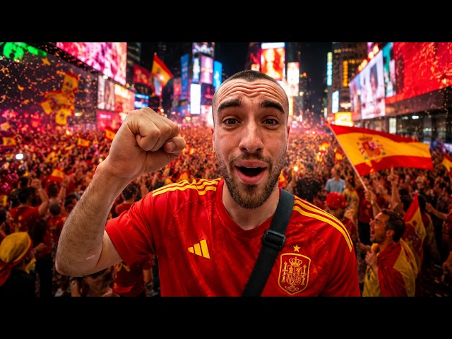 Spain WON THE WORLD CUP… Times Square Went INSANE 🇪🇸