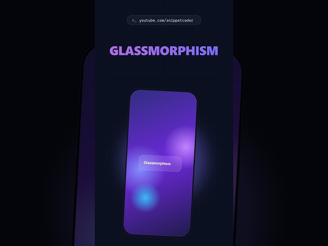 Glassmorphism in Flutter is ONE widget 🤯 #shorts