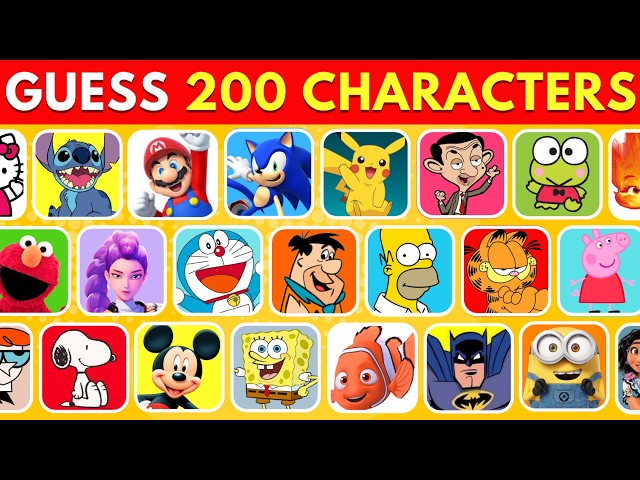 GUESS THE ICONIC CHARACTER IN 3 SECONDS 🤯 | 200 ICONIC CHARACTERS (2026 QUIZ)