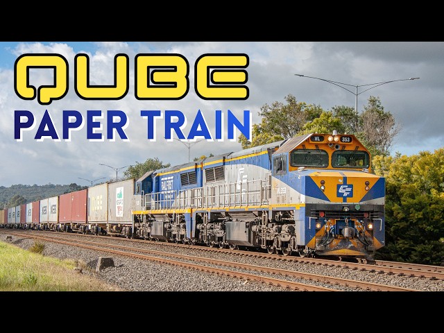 QUBE Maryvale Paper Train 9476 - Compilation | Australian Freight Trains