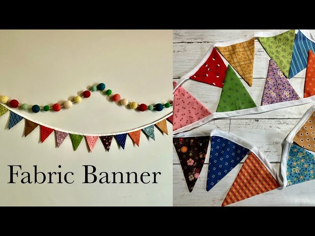 Fabric Pennant Banner Tutorial || Using a charm pack