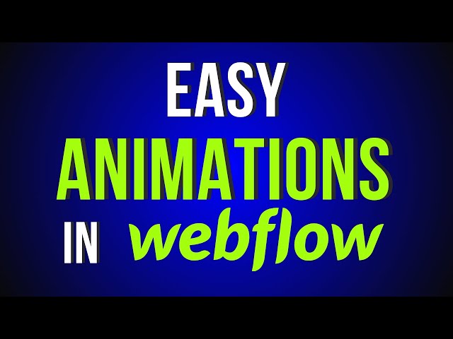 EASY Animations in Webflow | Scroll Animations