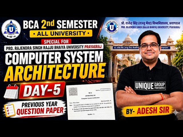 🔥 Computer System Architecture || BCA 2nd Sem || (PYQ) 2026 📘 || DAY-05