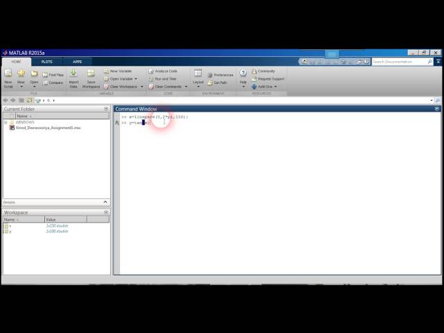 How to make a 2D graph in matlab
