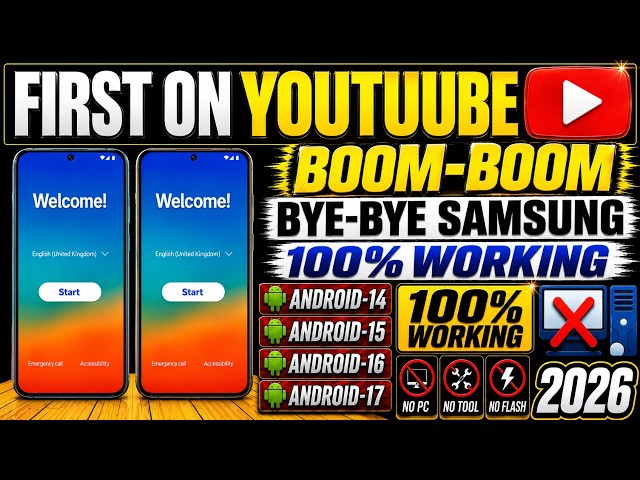 🔥 Samsung FRP Bypass 2026 | Android 14/15/16/17 | No PC | Latest Working Method | Easy Unlock 🔓!