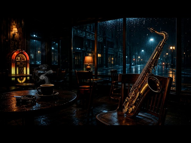 Everyone Vanished from This Midnight Café | Dark Jazz and Rain Ambience