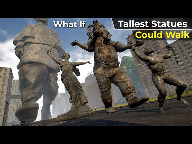 What If Tallest Statues came to life - Alive and moving Statues Size Comparison |First Person view