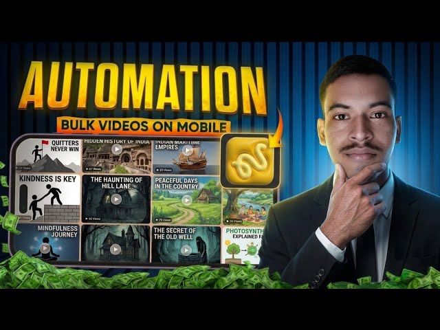 Bulk Video Automation Tutorial for Complete Mobile AI Beginners!
