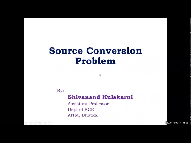 Network Theory (18EC32) | Module 1 | Source Transformation Problem | VTU