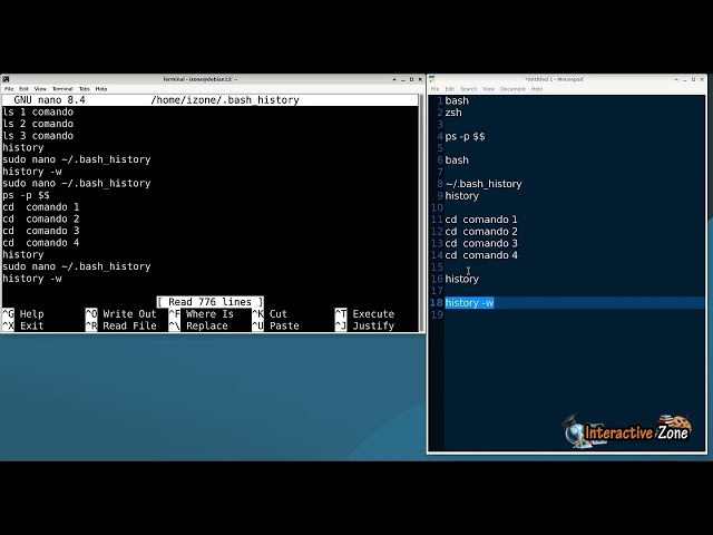 Ver, borrar y limpiar el historial de comandos en Debian 13