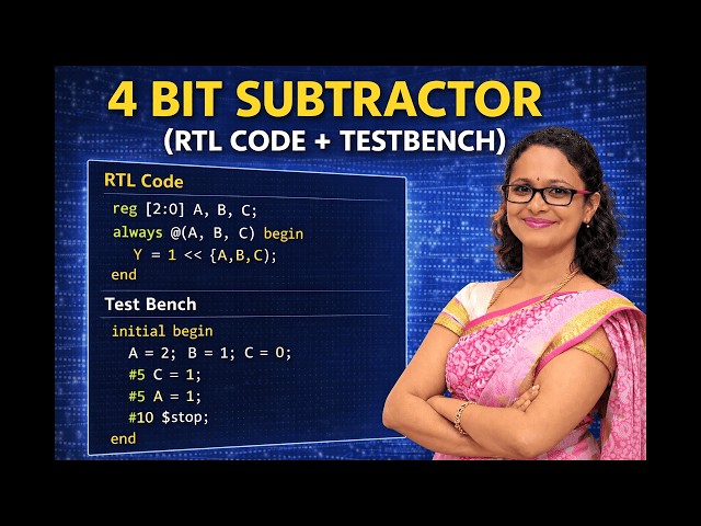 4-BIT SUBTRACTOR (RTL CODE & TESTBENCH)