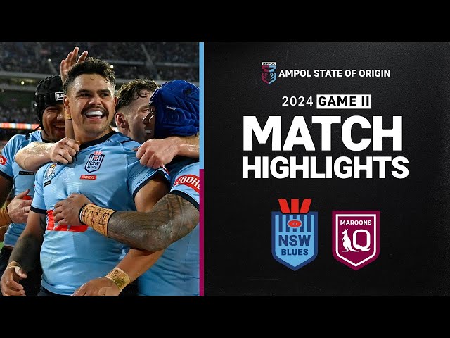NRL Highlights | 2024 State of Origin Highlights | NSW Blues v QLD Maroons | Game 2