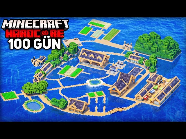 Minecraft'ta OKYANUSUN Ortasında 100 GÜN!!