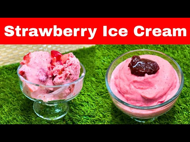 Strawberry Ice Cream Recipe | Strawberry Dessert Recipes | Strawberry Recipes