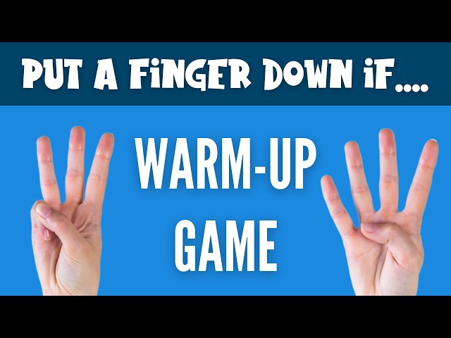 Put A Finger Down Game | Fun Ice Breaker Game