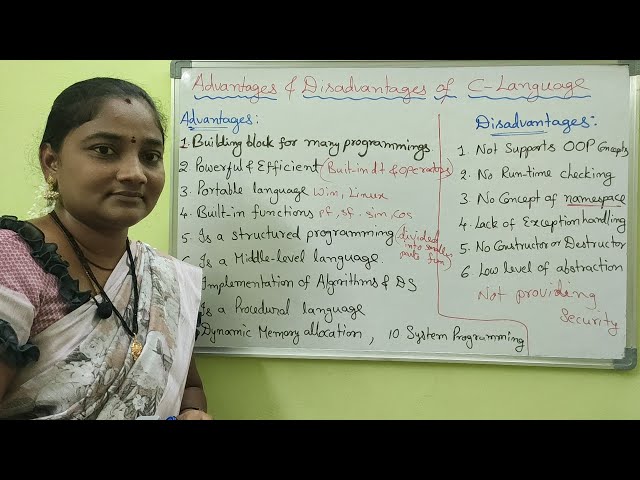 C Language || Class-10 || Advantages and Disadvantages of C Language || Telugu Scit Tutorials