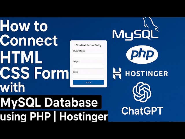 How to Connect HTML CSS Form with MySQL Database using PHP | Hostinger | ChatGPT deploy