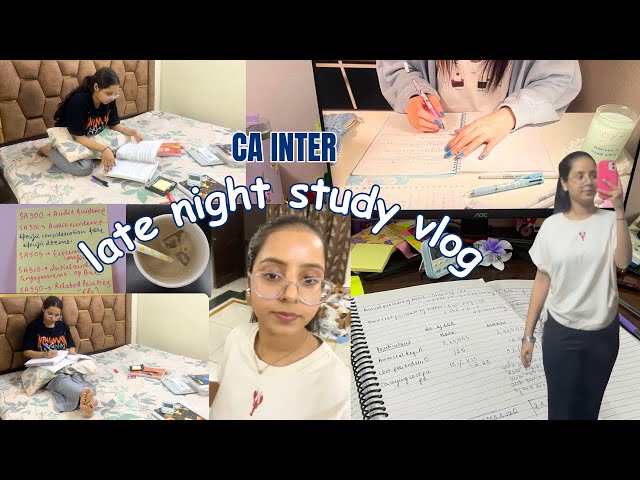 Woke up till 3 AM⏰A Late Night Study Vlog📚 CA Inter Sep 2026