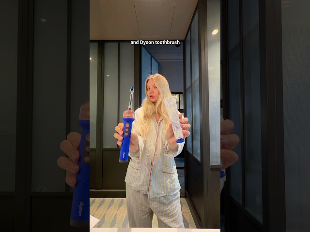 Trying the new Dyson camerajet toothbrush 🦷🩵 #shorts AD / GIFTED