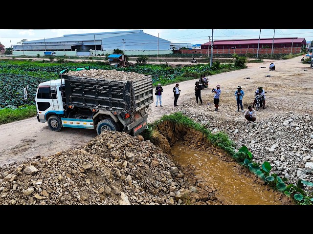 Amazing New Project landfill by Bulldozer SHANTUI c3 pro model push soil filling land
