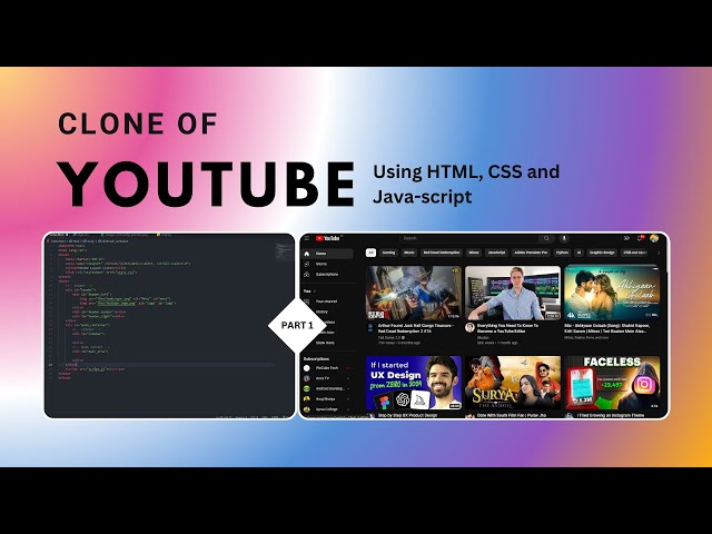How To Create a YouTube Clone Using HTML, CSS & JS (Part 1)