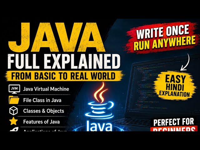 🔥Java Full Course in Hindi With Real Life Examples For freshers #java #viral #trending #job 