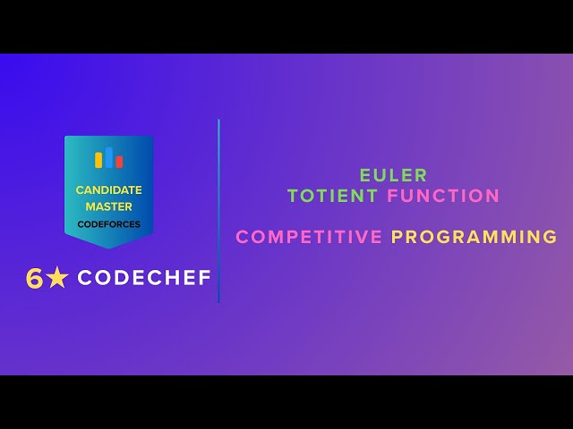 Euler Totient Function Explained | Number Theory for CP