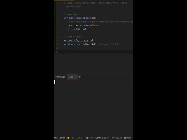 How to reverse a list in python without modifying it? surprising uses of pythons reversed() function