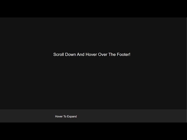 Expanding Footer Reveal – Create a Smooth & Modern Frontend Project with HTML & CSS