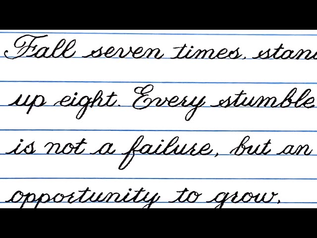 Perfect cursive handwriting exercise for beginners/ How to write cursive handwriting 