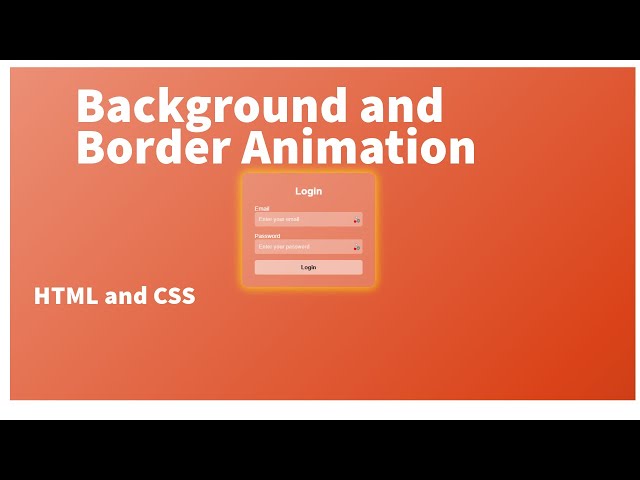 Create a Stunning Animated Login Form with HTML & CSS | Glassmorphism + Border Glow Effect!