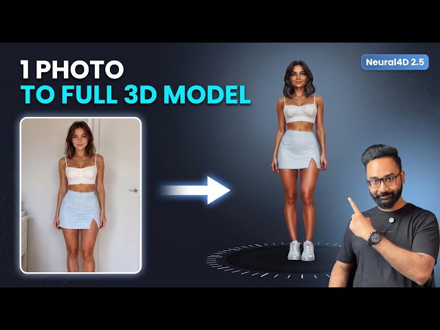 1 Photo to Full 3D Model with Neural4D 2.5 | Best AI For 3D Modeling