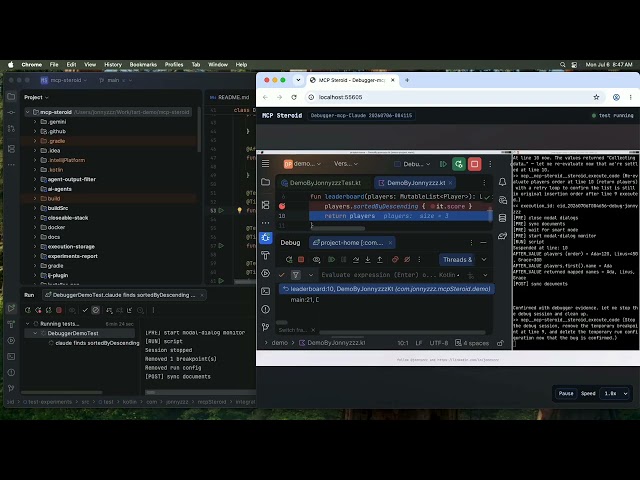 IntelliJ IDEA in GUI Integration tests of MCP Steroid