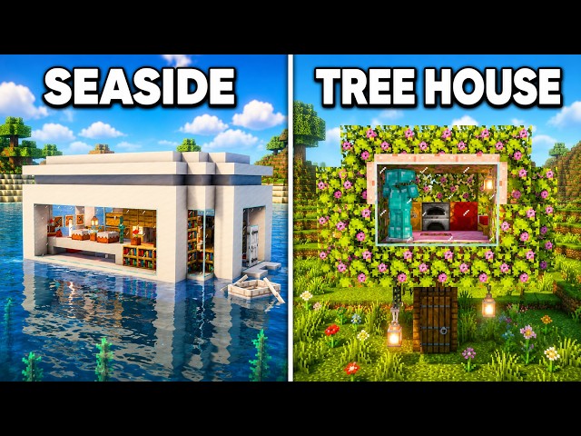 Minecraft : 3 EASY Starter Houses! 🏡⛏️✨