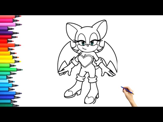 How to Draw Rouge the Bat | Easy Sonic the Hedgehog Drawing Tutorial for Kids