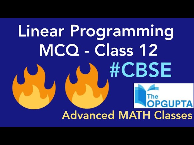Linear Programming Class 12 MCQ 4 | In a LPP, feasible region lies in the 1st quadrant of xy-plane