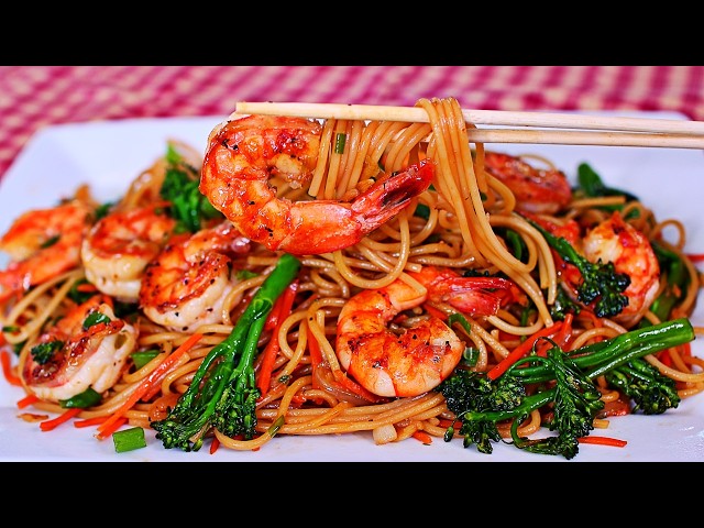Better than Take-out Shrimp and Vegetable Stir Fry + Free Wok Pan Giveaway