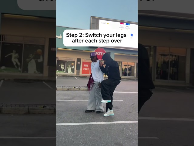 Stairwalk made easy #funk#remix #airwalk #tutorial #dance #shortsfyp#Slickback #reels #explore