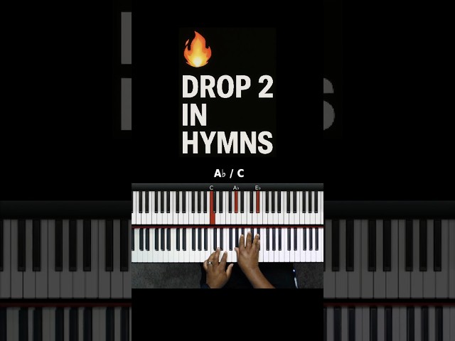 Drop 2 Chords Piano Tutorial | Gospel Piano Hymns for Beginners - Part 1